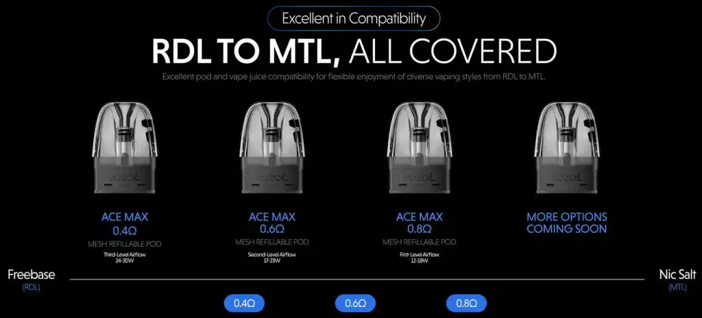 Vozol Ace Max Replacement Pods Vozol Ace Max Replacement Pods